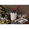 Black Arabesque Scallop Ice Bucket - Tabletop - 2