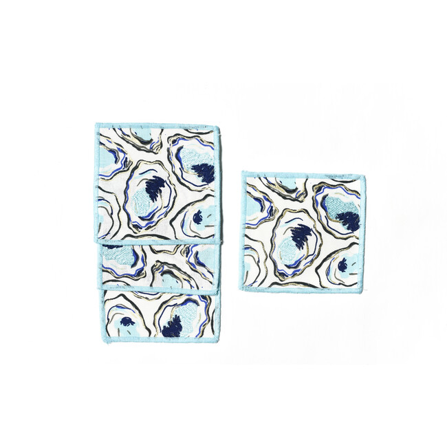 Oyster Print Cocktail Napkins, Set Of 4