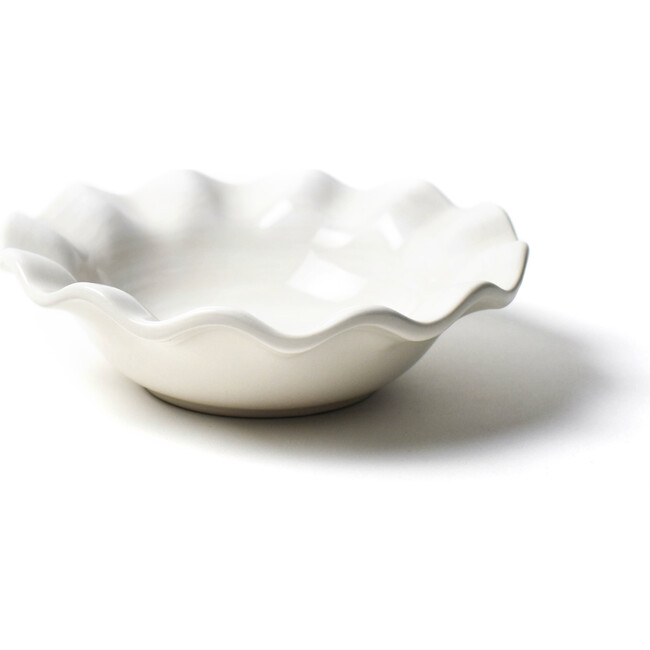 Signature White Ruffle Flare Small Bowl, Set of 4