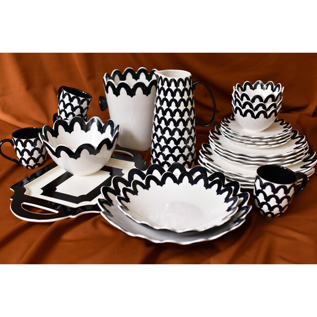 Black Arabesque Scallop Ice Bucket - Tabletop - 3