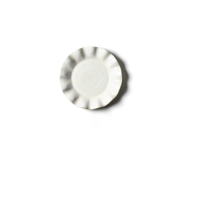 Signature White Ruffle Salad Plate, Set of 4