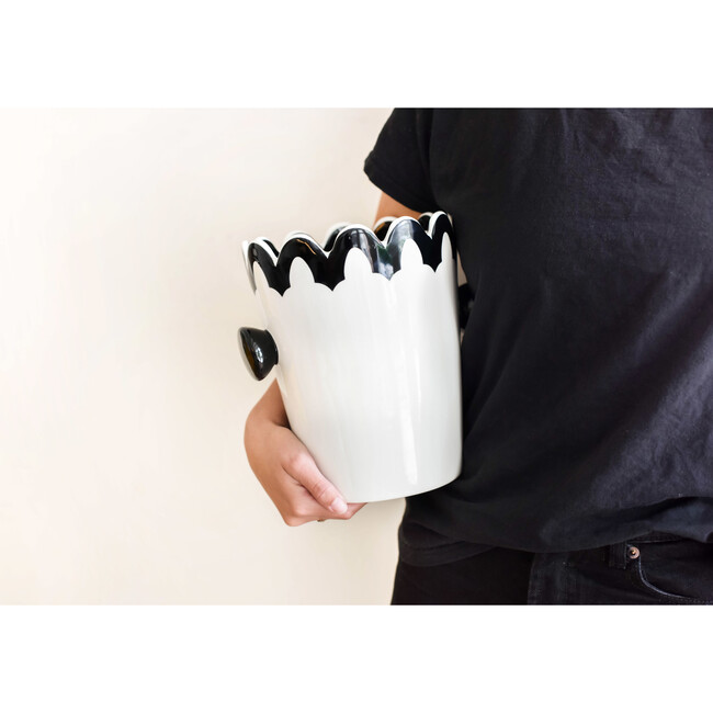 Black Arabesque Scallop Ice Bucket - Tabletop - 4