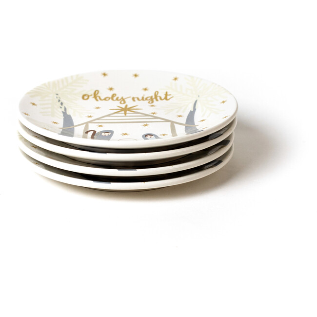 Fair Skin Nativity Salad Plate, Set of 4