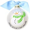 My First Christmas Glass Ornament, Blue Snowman - Ornaments - 2 - thumbnail