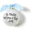 My First Christmas Glass Ornament, Blue Snowman - Ornaments - 5 - thumbnail