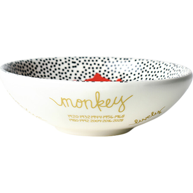 Chinese Zodiac Bowl Accent Bowl, Monkey