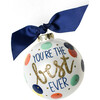 You're the Best Ever Glass Ornament, White - Ornaments - 1 - thumbnail