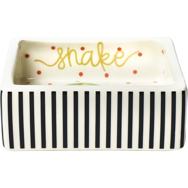 Chinese Zodiac Square Trinket Bowl, Snake - Accents - 2