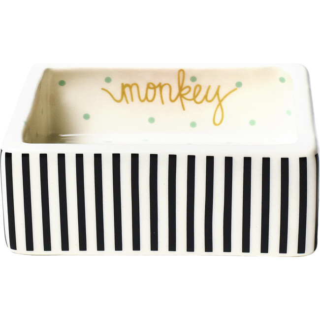 Chinese Zodiac Square Trinket Bowl, Monkey - Accents - 2