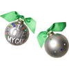 I Love My Cat Popper Glass Ornament, Silver - Ornaments - 2 - thumbnail