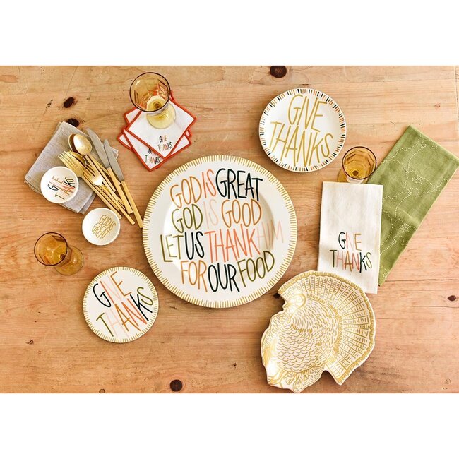 Small Give Thanks Hand Towel, White - Other Accents - 4