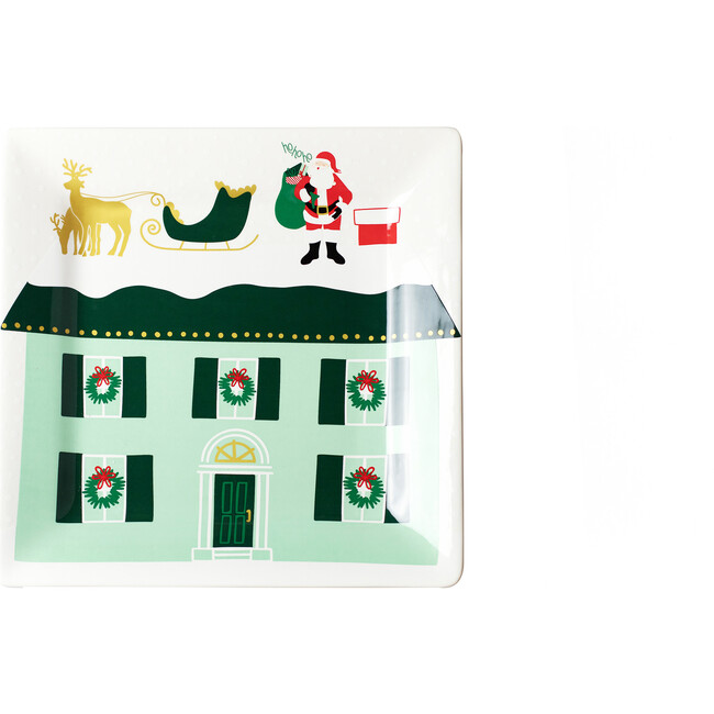 Christmas in the Village Rooftop Square Platter, Multi - Other Accents - 1