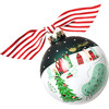 Town Square Glass Ornament, Red - Ornaments - 1 - thumbnail