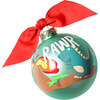 Dinosaur Glass Ornament, Green - Ornaments - 1 - thumbnail