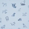 Good Dogs Everywhere Woven Wallpaper, Sky & Navy Blue - Wallpaper - 3 - thumbnail