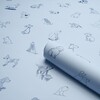 Good Dogs Everywhere Woven Wallpaper, Sky & Navy Blue - Wallpaper - 4 - thumbnail