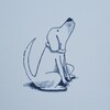 Good Dogs Everywhere Woven Wallpaper, Sky & Navy Blue - Wallpaper - 5 - thumbnail
