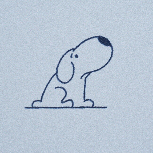 Good Dogs Everywhere Woven Wallpaper, Sky & Navy Blue - Wallpaper - 7