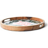 Balsam and Berry Holly Mango Wood Round Handled Tray - Tabletop - 2 - thumbnail