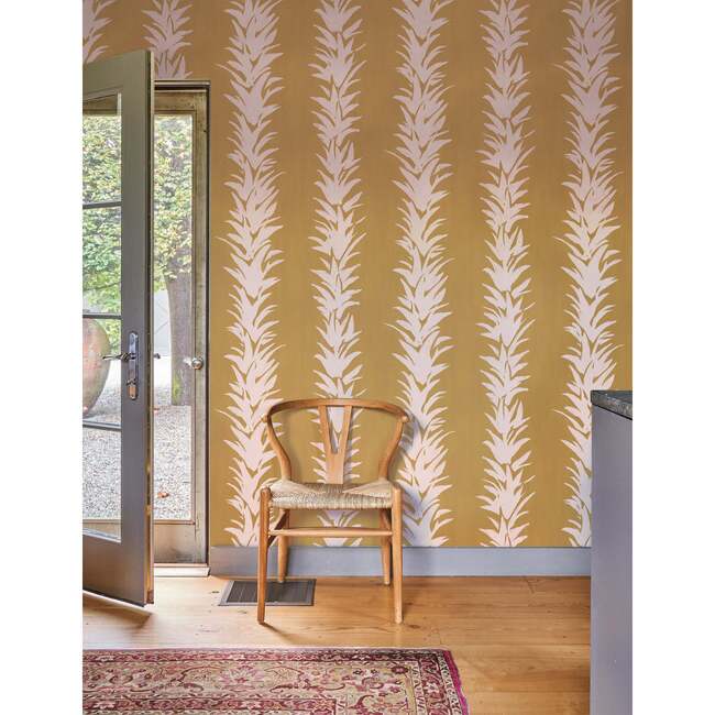 White Lotus Wallpaper, Deep Yellow