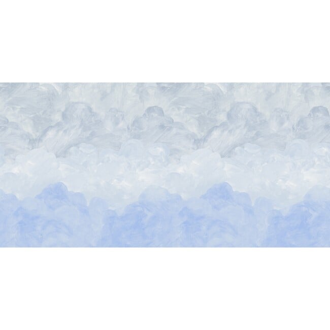 Painted Sky Extra Large Wide Width Design Wallpaper, Clear Blue