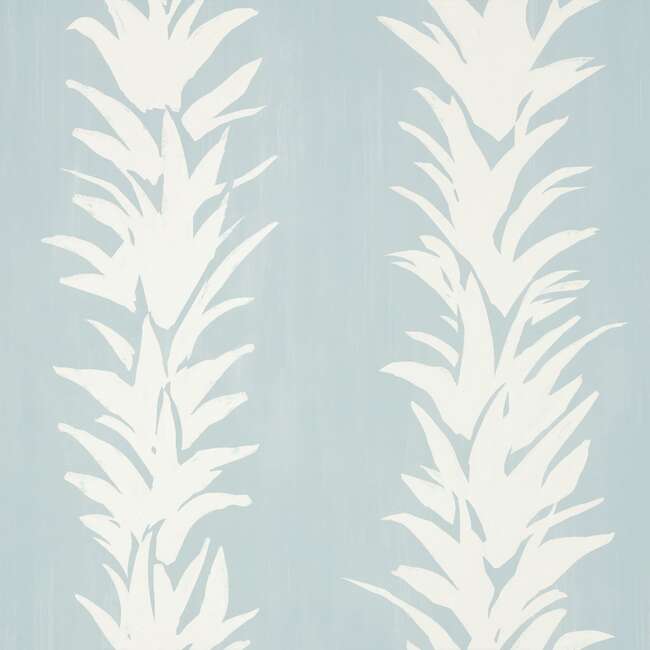 White Lotus 10-Yard Wallpaper, Soft Blue - Wallpaper - 3