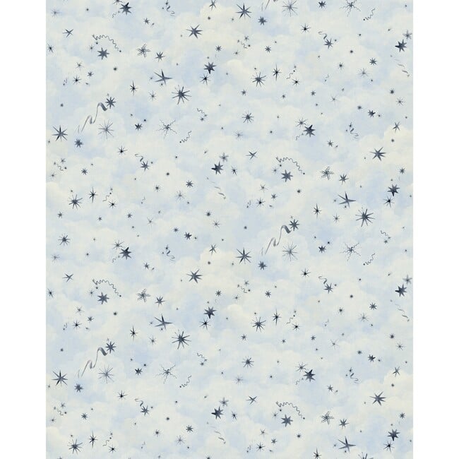 Luminaries Mid-Scale Design Textured Wallpaper, Clear Blue - Wallpaper - 3