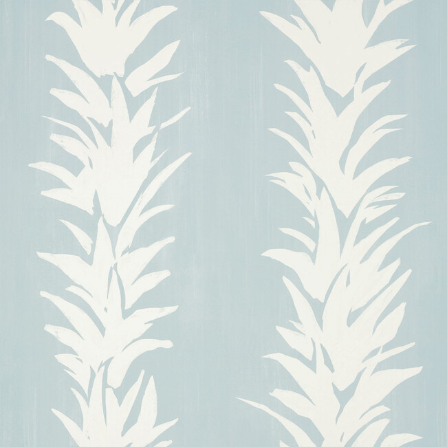 White Lotus 10-Yard Wallpaper, Soft Blue - Wallpaper - 7