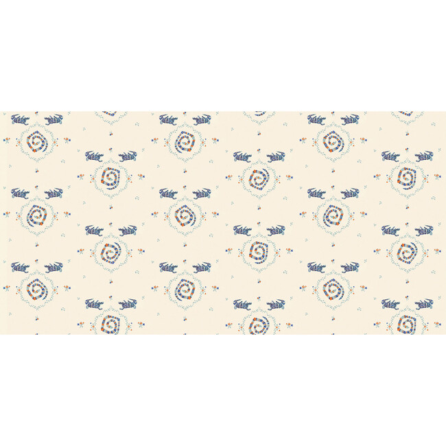 Reptilia 5-Yard Wallpaper, Warm Blue