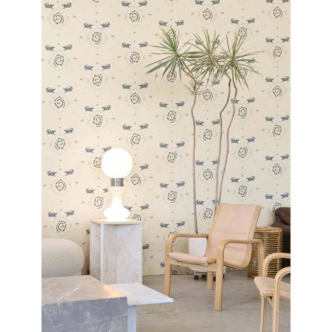 Reptilia 5-Yard Wallpaper, Warm Blue