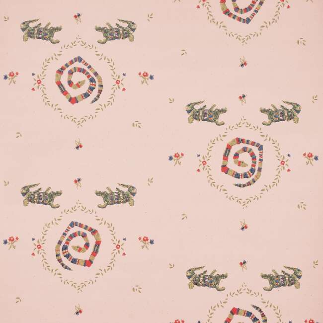 Reptilia 5-Yard Wallpaper, Muted Pink - Wallpaper - 3