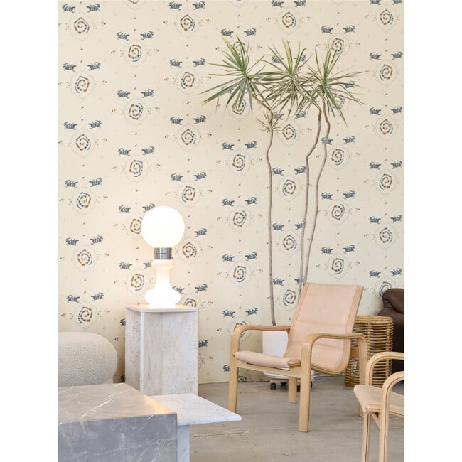 Reptilia 5-Yard Wallpaper, Warm Blue - Wallpaper - 6