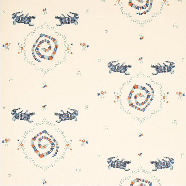 Reptilia 5-Yard Wallpaper, Warm Blue - Wallpaper - 7