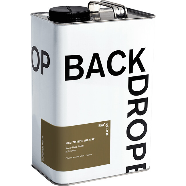 Masterpiece Theatre Low-Sheen Semi-Matte Paint, Olive Brown-Yellow