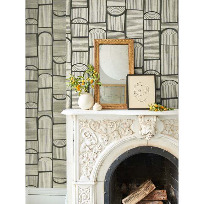 Bloomsbury 10-Yard Wallpaper, Carbon