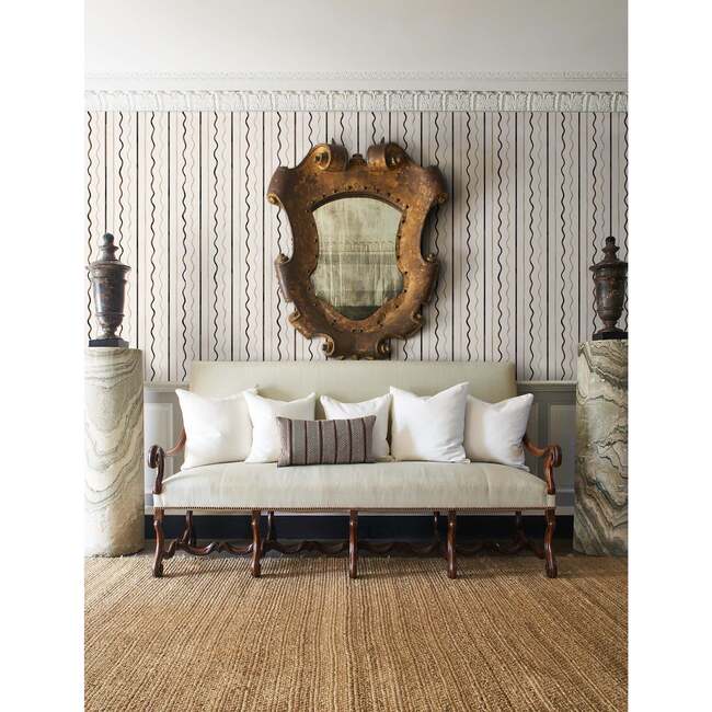 Affogato 10-Yard Wallpaper, Ivory & Carbon