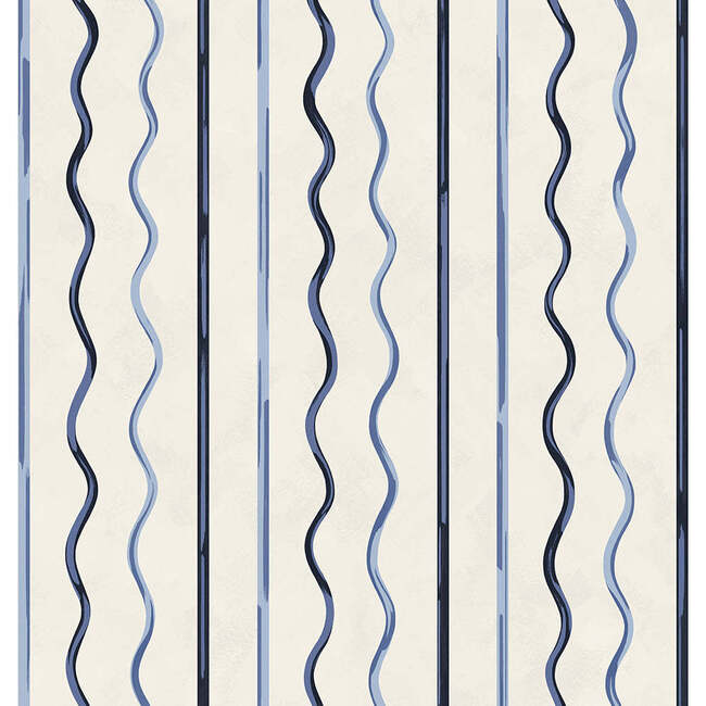 Affogato 10-Yard Wallpaper, Cornflower & Deep Navy - Wallpaper - 3