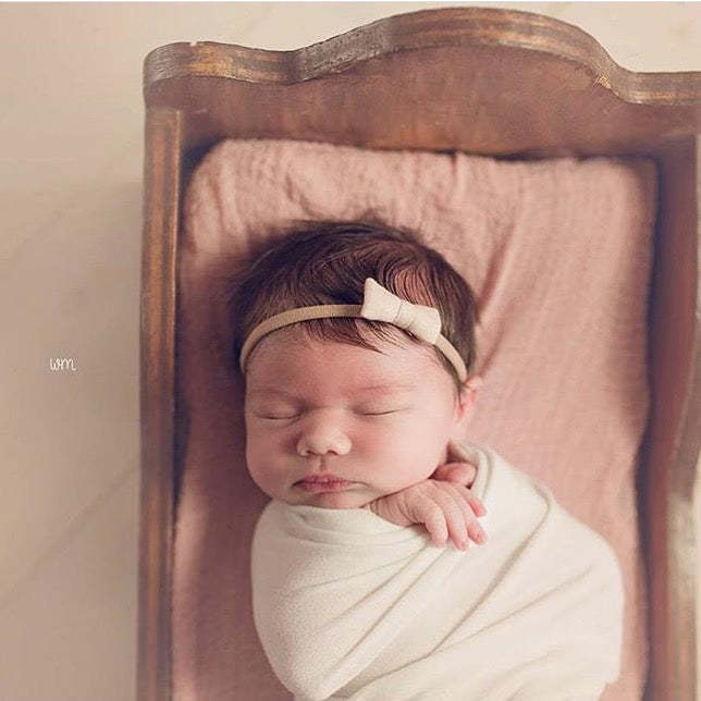 Itty Bitty Bow Baby Headband, Blush - Hair Accessories - 2