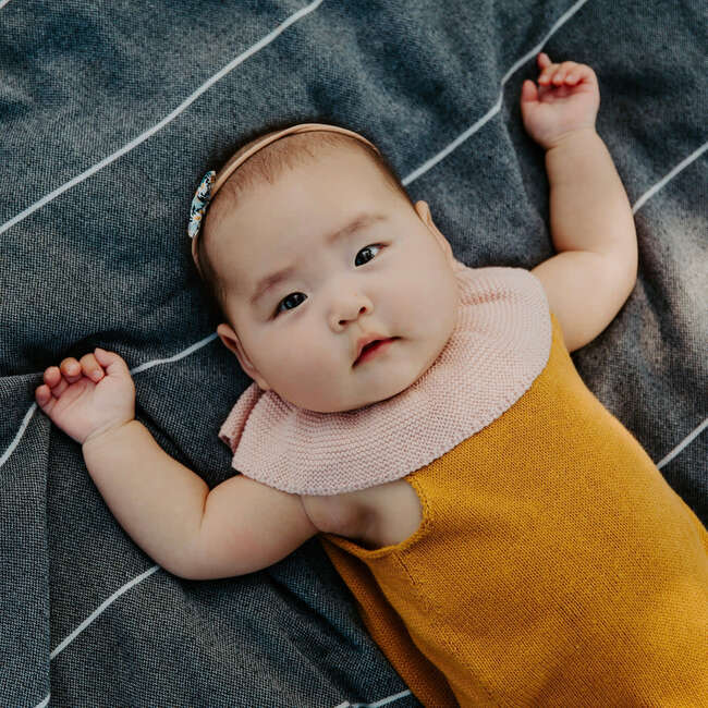 Itty Bitty Bow Baby Headband, Oyster - Hair Accessories - 2