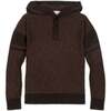 Organic Long Sleeve Hooded Henley Sweater, Chocolate Marl - Sweaters - 1 - thumbnail