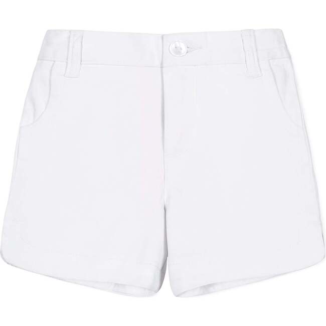 Organic Stretch Chino Pull-On Short, White
