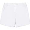 Organic Stretch Chino Pull-On Short, White - Shorts - 1 - thumbnail