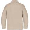 Organic Long Sleeve Full Zip Raglan Mock Neck Sweater, Natural Marl - Sweaters - 3