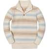 Organic Mock Neck Stripe Sweater, Ombre Winter Stripe - Sweaters - 1 - thumbnail