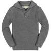 Organic Rib Knit Half Zip Pullover Sweater, Dark Gray Heather - Sweaters - 1 - thumbnail
