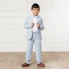 Organic Seersucker Suit Pant, Blue Seersucker - Pants - 3 - thumbnail