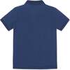 Organic Short Sleeve Knit Pique Polo Shirt, Dark Blue - Polo Shirts - 3 - thumbnail