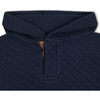 Quilted Hooded Sweatshirt, Navy Quilted - Sweatshirts - 2
