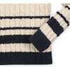 Organic Roll Neck Cable Sweater, Ivory Cable - Sweaters - 2 - thumbnail