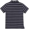 Organic Short Sleeve Jersey Polo, Navy Breton Stripe - Polo Shirts - 3